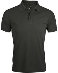 Sol's - Prime Pique Plain Short Sleeve Polo Shirt (Dark) - Lyst