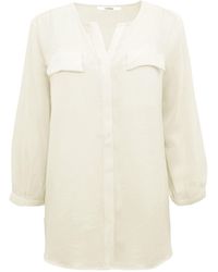 Secret Label - Chiffon Crepe Pocket Blouse - Lyst
