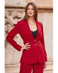 Sosandar - D Ring Belted Blazer - Lyst