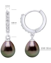 Ateliers Saint Germain - Earrings Creole Real Cultured Tahiti Pearls 8-9 Mm - Lyst
