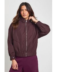 Boohoo - Funnel Neck Elasticated Waist Lightweight Bomber Jacket - Lyst