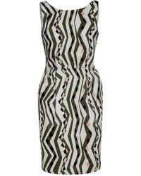 Conquista - Sleeveless Fitted Print Dress - Lyst