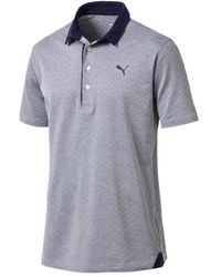 PUMA - Diamond Jaquard/ Performance Fit Golf Polo Shirt 576125 01 - Lyst