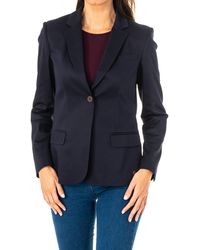 La Martina - Long Sleeve Blazer With Lapel Collar Kwj001 - Lyst