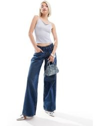 Motel - Roomy Wide Leg Low Rise Jeans - Lyst