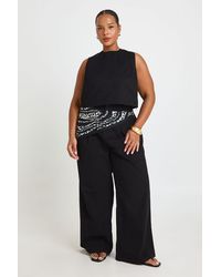 Boohoo - Plus Cotton Twill Boxy Top - Lyst