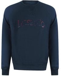 DIESEL - Distressed Logo Total Eclipse Sweatshirt - Lyst