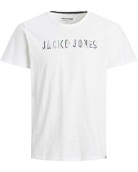 Jack & Jones - Jack&Jones Logo Casual T-Shirt, Crew Neck, Cotton, Short Sleeve - Lyst