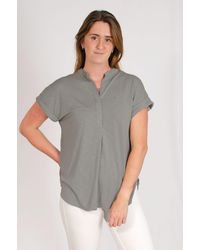 Secret Label - Pleat Front Short Sleeve Jersey Top - Lyst