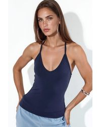 Busem - Slim Fit Halterneck Jersey Blouse - Lyst