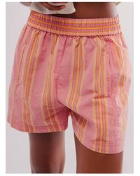 Everyday the Label - Damen Gestreifte Shorts Mit Elastischem Bund - Lyst
