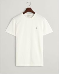 GANT - Slim Pique Short Sleeve T-Shirt - Lyst