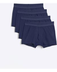 River Island - Trunks 4 Pack Cotton Stretch Ri - Lyst