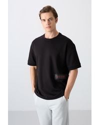 TOMMY LIFE - Oversized Cotton-Blend Crew Neck T-Shirt - Lyst