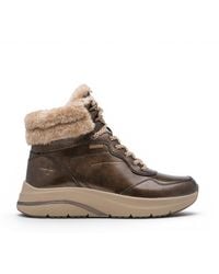 Tamaris - Warm Winter Waterproof Lace-Up Ankle Boots - Lyst