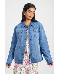 Brave Soul - Mid 'Fielding' Oversized Denim Jacket Cotton - Lyst