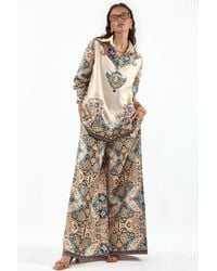 Msn-Collection - Paisley Shirt And Wide-Leg Trousers Set - Lyst