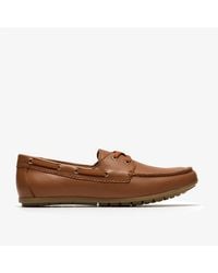 Clarks - Elliotte Boat Tan Leather Shoes - Lyst
