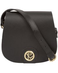 Pure Luxuries - 'torver' Black Leather Cross Body Bag - Lyst