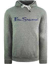 Ben Sherman - Large Logo Marl Hoodie Cotton - Lyst