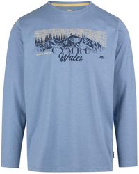 Trespass - Kulam Printed Long-Sleeved T-Shirt (Denim Marl) - Lyst