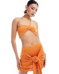 Missy Empire - Exclusive One Shoulder Bandeau Top Co-Ord - Lyst