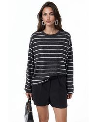 Busem - Striped Ribbed Crew Neck Sweater - Lyst