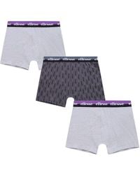 Ellesse - Muxel788 Boxershorts (Set Van 3) /Zwart/Paars) - Lyst