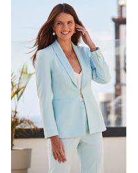 Sosandar - Mint Shawl Collar Blazer - Lyst