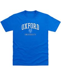 Park Fields - Oxford University Crest Royal T-Shirt Cotton - Lyst