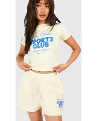 DSGN Studio - Sports Club Bubble Slogan Sweat Short - Lyst
