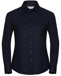 Russell - Collection Ladies/ Long Sleeve Easy Care Oxford Shirt (Bright) - Lyst