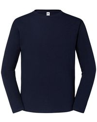 Fruit Of The Loom - Iconic 195 Premium Ringspun Cotton Long-Sleeved T-Shirt (Deep) - Lyst