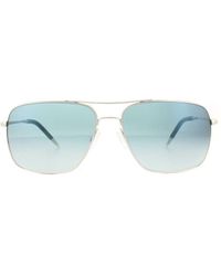 Oliver Peoples - Aviator Chrome Sapphire Vfx Photochromic Sunglasses Metal - Lyst