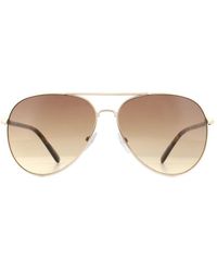 Calvin Klein - Aviator Tortoise Gradient Sunglasses Metal (Archived) - Lyst