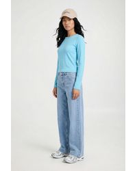 Boohoo - Basic Long Sleeve Fitted Longline Top - Lyst
