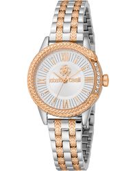 Roberto Cavalli - Stainless Steel Two Tone & Rose Color Watch - Lyst