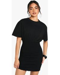 Boohoo - Shirred T-Shirt Dress - Lyst