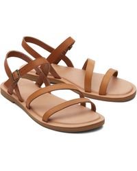 TOMS - Kira Leather Sandals - Lyst