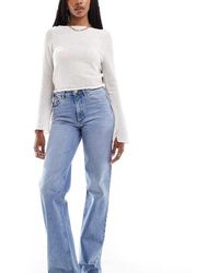 ONLY - Juicy High Waisted Wide Leg Jeans - Lyst