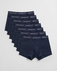 GANT - 7-Pack Regular Waist Boxer Trunks, Marine - Lyst