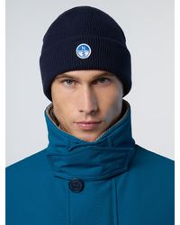 North Sails - Beanie Micro-Rib-Strick Mit Logo-Patch - Lyst