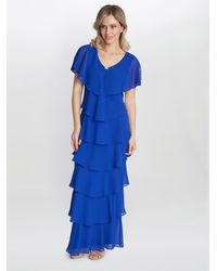 Gina Bacconi - Catherine Tiered Maxi Dress - Lyst
