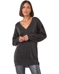 Roman - Relaxed Sparkly Knit Jumper - Lyst