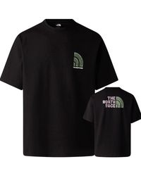 The North Face - Bubble Logo Relaxed Fit Casual T-Shirt Cotton - Lyst