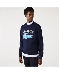 Lacoste - Crocodile Print Regular Fit Long Sleeve Sweatshirt - Lyst