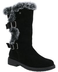 Hush Puppies - Megan Wide Suede Boots - Lyst