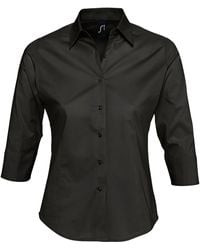 Sol's - Ladies Effect 3/4 Sleeve Fitted Work Shirt - Lyst