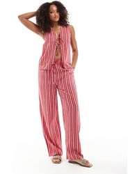 ASOS - Linen Look Pull On Trouser Co-Ord - Lyst