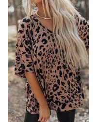 Azura Exchange - Leopard Print Short Sleeve Tshirt - Lyst